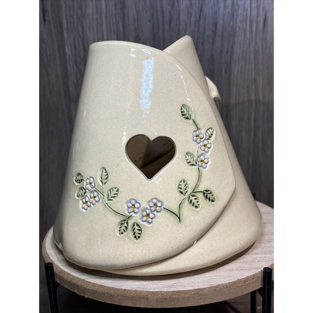 Vintage MPM Mountain Meadows Pottery Floral Imprinted  Candle Shade  (Rare)